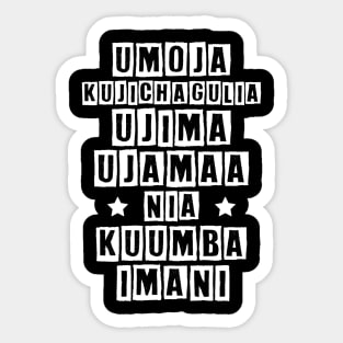 Kwanzaa Principles Sticker